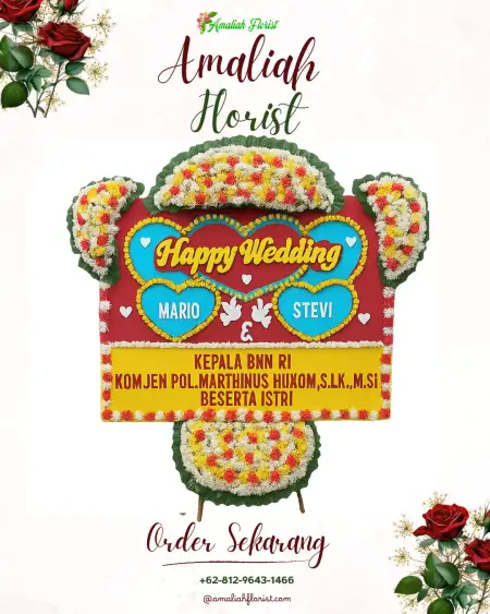 Papan Bunga Pernikahan Daha Barat